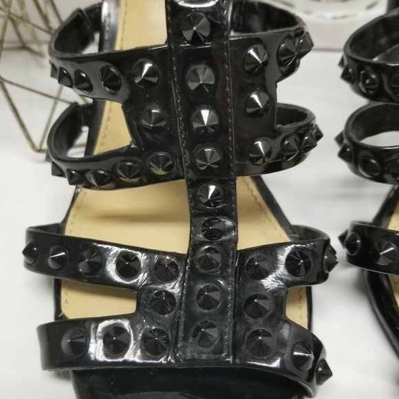Giani Bini black heel w black stud jewels - Picture 5 of 8